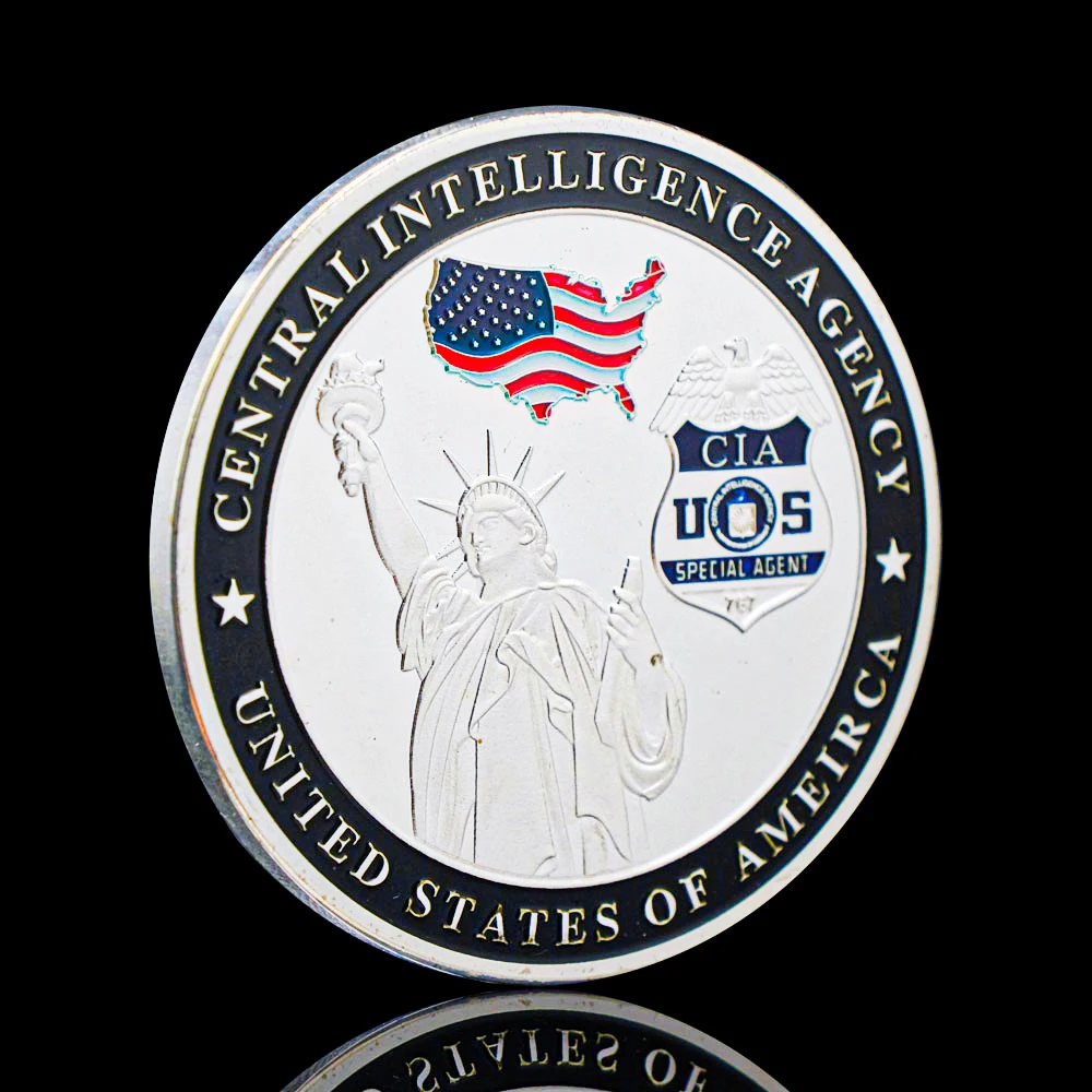 

Silver Plated USA CIA Special Agent Silent Warriors Souvenirs Coin Medal Collectible Coins