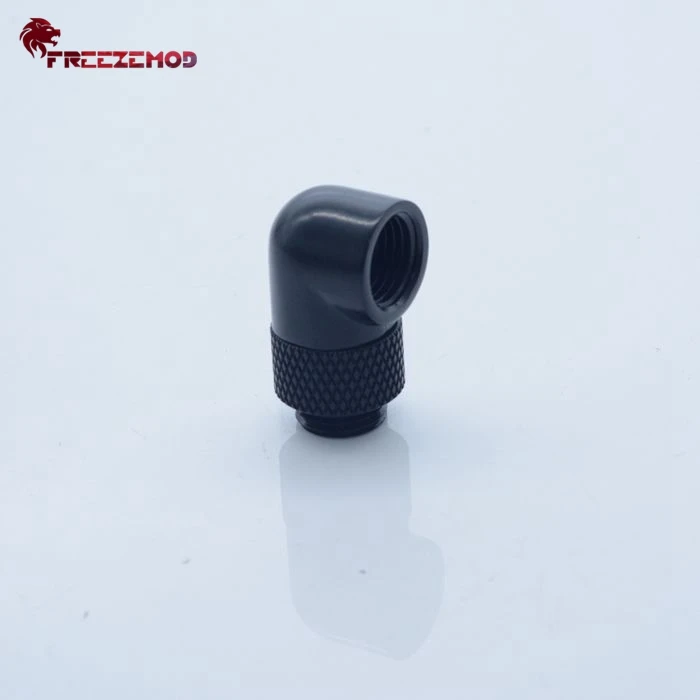 FREEZEMOD латунный серебристый/черный/белый G1/4 ''резьба 90 градусов 360 Поворотный
