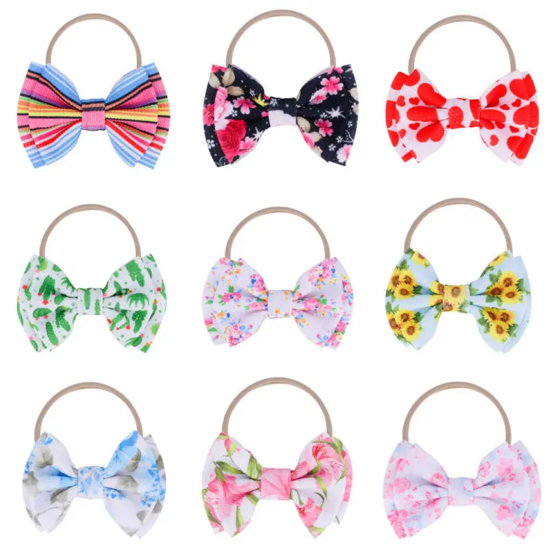 Для младенцев головной убор для девочки дети Лук головная повязка новорожденных