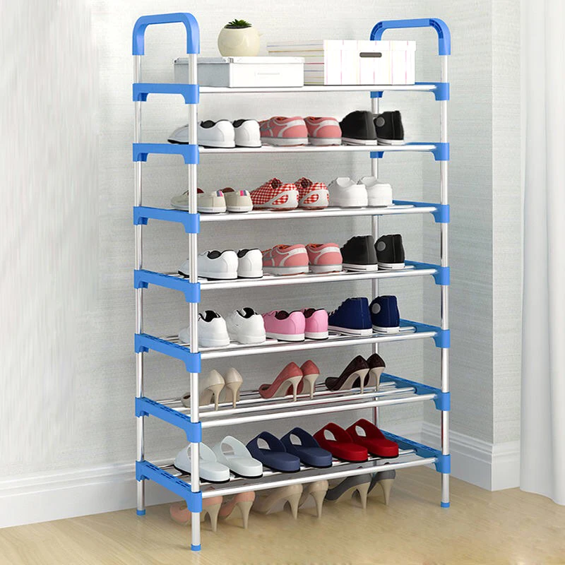 

Shoe Rack Thicken Metal Standing Shoe cabinets Space-saving Shoes Storage Shelf Home Organizer Furniture Simple DIY Shoes Rack