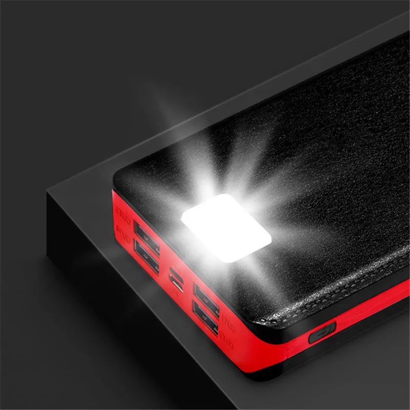 solar power bank 80000mah portable mobile phone fast charger led light 4 usb port external battery for xiaomi iphone samsung free global shipping