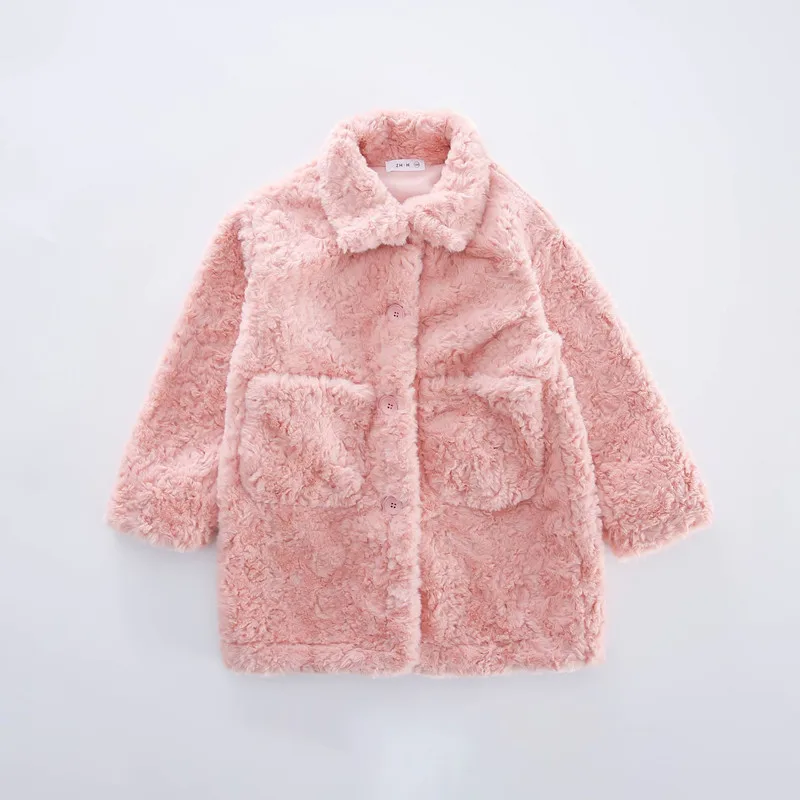 

Girls Boys Baby's Coat Jacket Outwear 2021 Fur Thicken Winter Plus Velvet Warm Formal Sport Teenagers Children's Clothing