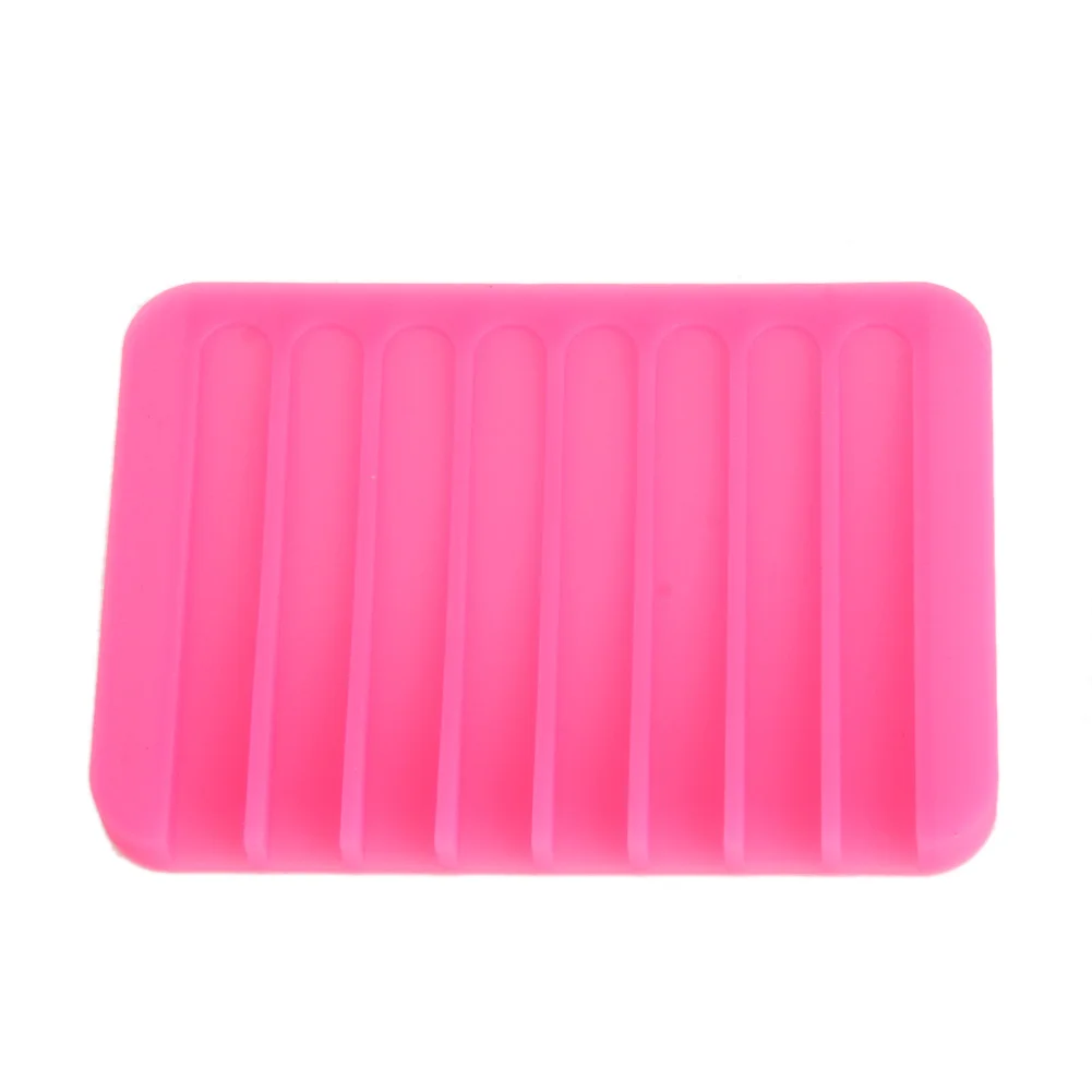 

Fashion Silicone Flexible Soap Dish Plate Bathroom Soap Holder Soap Box 649E
