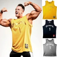 2021 summer men basketball training breathability vest mens gyms fitness jogger casual bodybuilding workout sleeveless tank tops