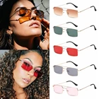 Солнцезащитные очки прямоугольные в стиле ретро, с двойным лучом, в маленькой оправе, винтажные, с линзами UV400, Классические солнцезащитные очки