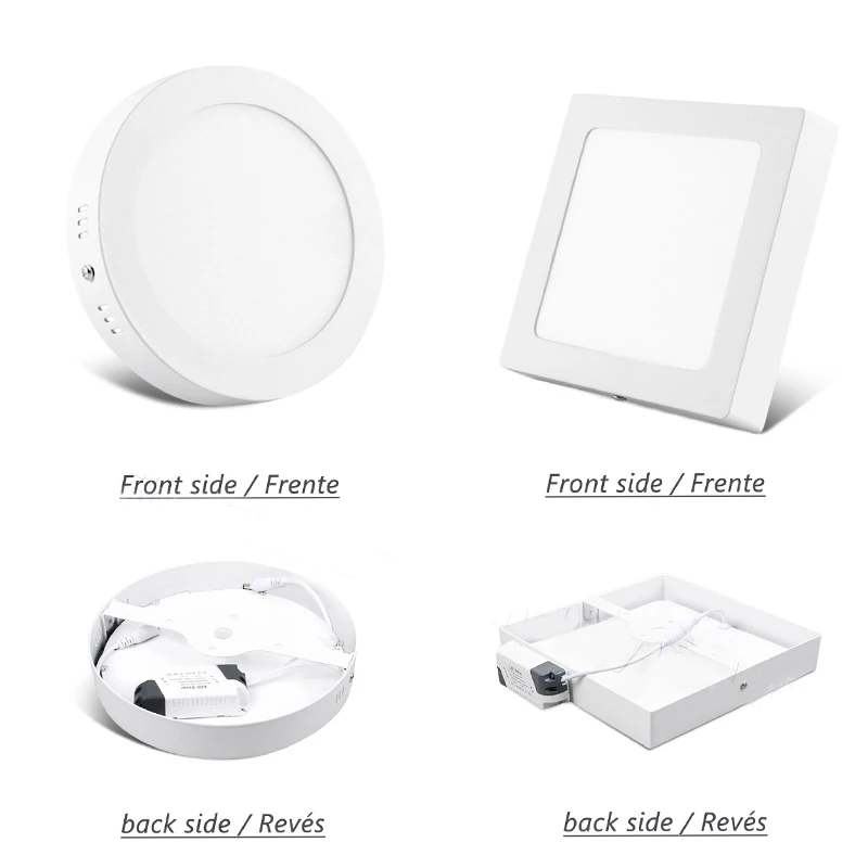 Квадратный светодиодный панельный светильник поверхностного монтажа 3 Вт 6 9 15 24