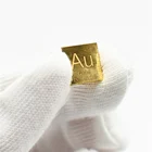Листовой металл для периодической таблицы Золотой элемент высокой чистоты Au 24K 99.99% резные хлопья Коллекция подарков 10*10*0,1 мм около 0,1 г