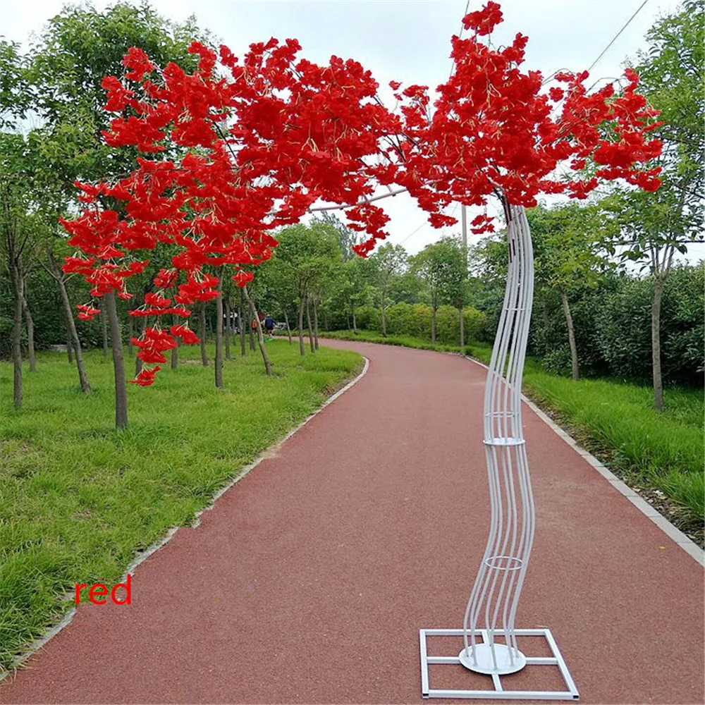 

2.6M height white Artificial Cherry Blossom Tree road lead Wedding Runner Aisle Column Shopping Malls Opened Door Decoration