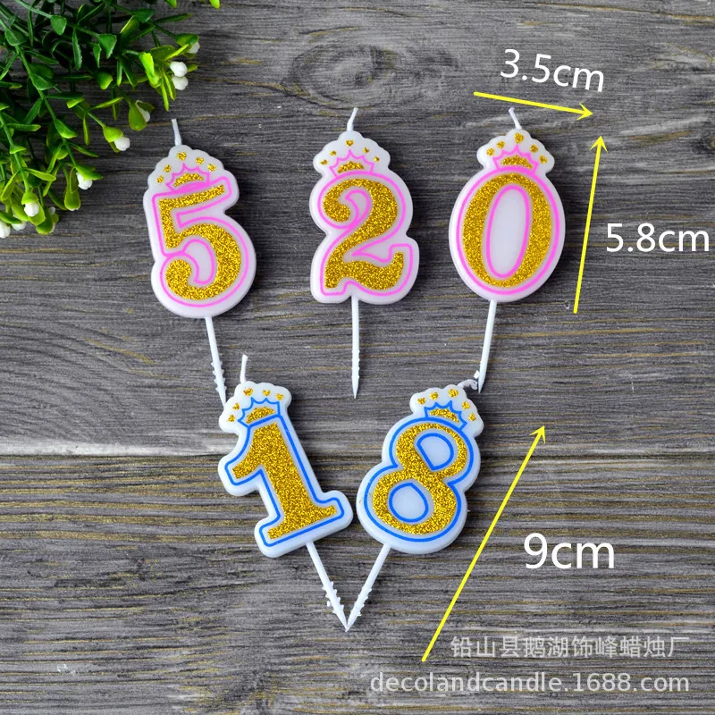 Свечи в виде цифр для дня рождения блестящие золотистые и розовые фотообои детей