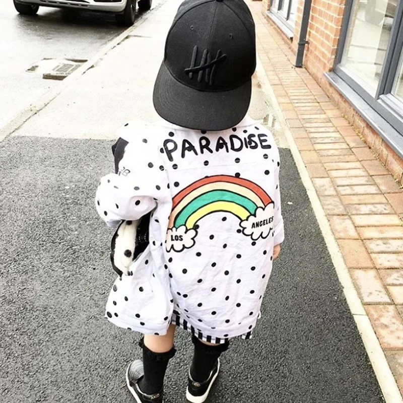 

Kids Jacket Boys Girl Jacket Rainbow Coat Dust Coat Fashion Unisex Coat
