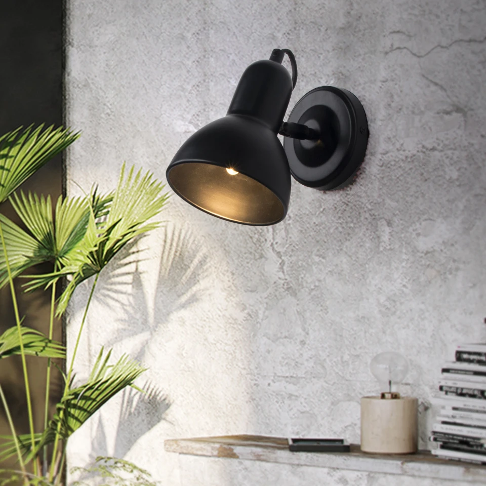 

Винтажная настенная лампа OuXean, черная лампа в стиле ретро, крепеж для настенных светильников лампа в стиле индастриал для домашнего декора, ...