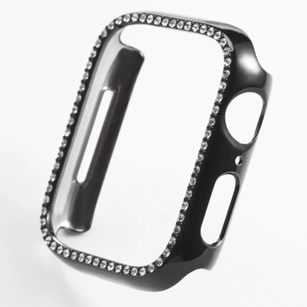 Защитный чехол для Iwatch черный гальванический с алмазной инкрустированной
