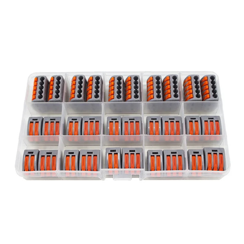 30boxA PCT-222 412 413 415 30 шт./кор. Универсальный Компактный проводов разъем клеммные колодки наконечники для провода соединитель AWG 28-12 - Цвет: 30boxA