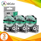 3PK 9 мм SC9GW лента для Epson King Джим SC9GW LK-3GBP этикеточная лента черного, зеленого цвета для Epson King Джим LW-300 LW-400 этикетировщик