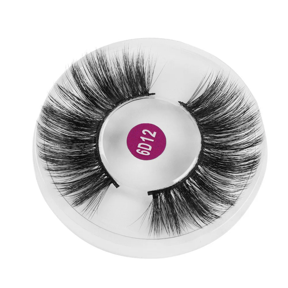 

1Pair 25MM 100% 3D Mink Hair False Eyelashes Thick Long Wispies Fluffy Lashes Extension Makeup Tools