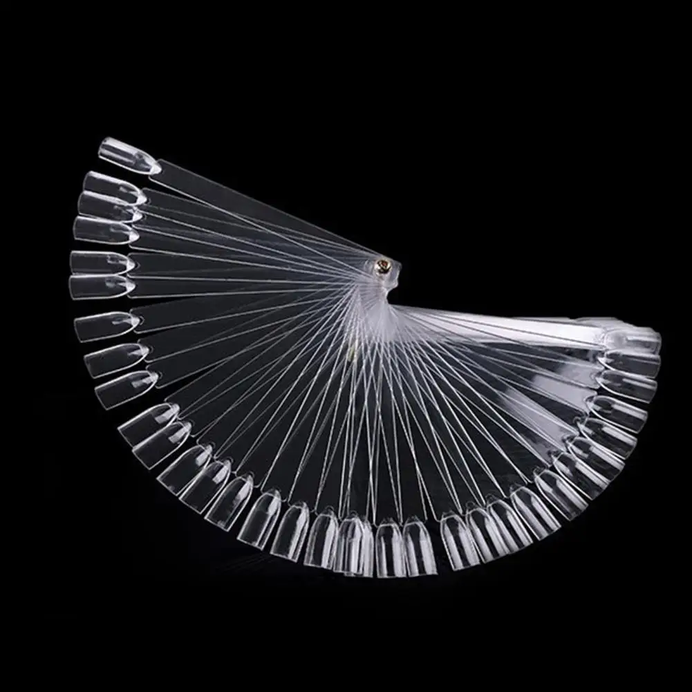 

80% Hot Sale 50Pcs Nail Color Card Reusable Shaping Nails Transparent Manicure DIY Tips Polish Tool for Salon