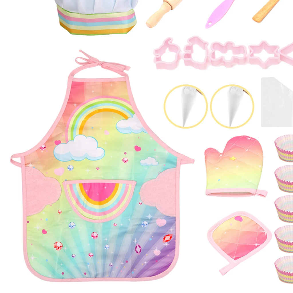1 Set Cooking Toys Pretend DIY Aprons Simulate Life Scenarios Hand-eye Coordination Imagination for Kids Toddler | Дом и сад