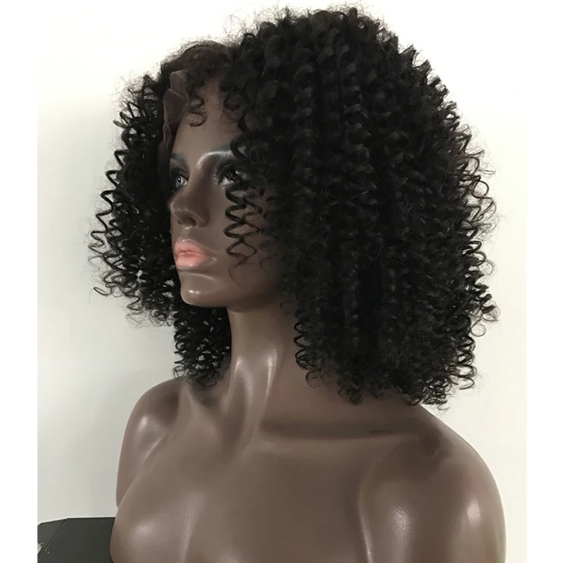 LUFFYHAIR предварительно вырезанные бразильские Волосы remy вьющиеся Синтетические волосы на кружеве парик 13x6 глубокое разделение 130% Плотность парики из натуральных волос для Для женщин