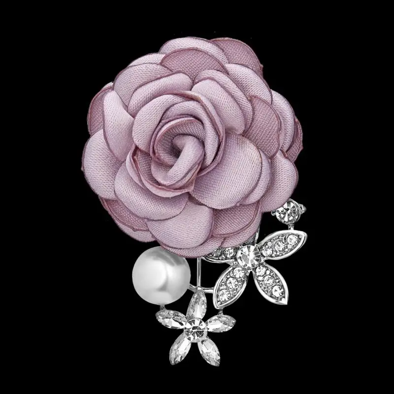 Женская ткань искусство жемчуг цветок брошь булавка кардиган рубашка Шаль