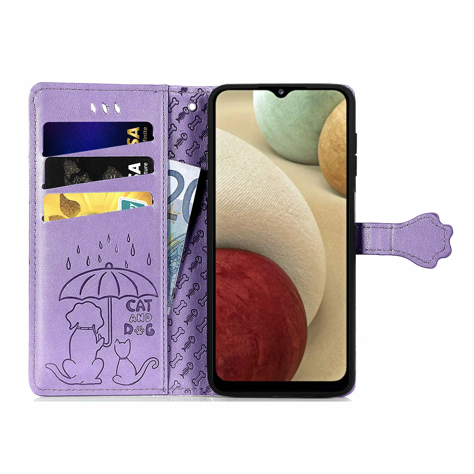 leather case for samsung galaxy a12 a22 a32 a52 a72 5g a02s a03s m31 m31s m21s cartoon magnetic flip wallet phone cover fundas free global shipping