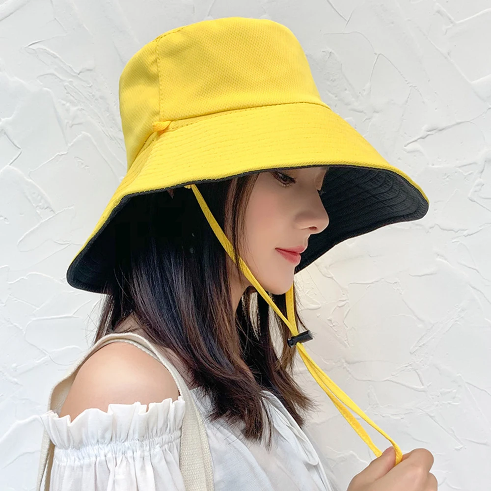 

Large Bucket Hat Women Panama hat Summer Men Double-sided Fashion Hip Hop Fisherman Hat Bob Boys Girls Outdoor Travel Sun Hat