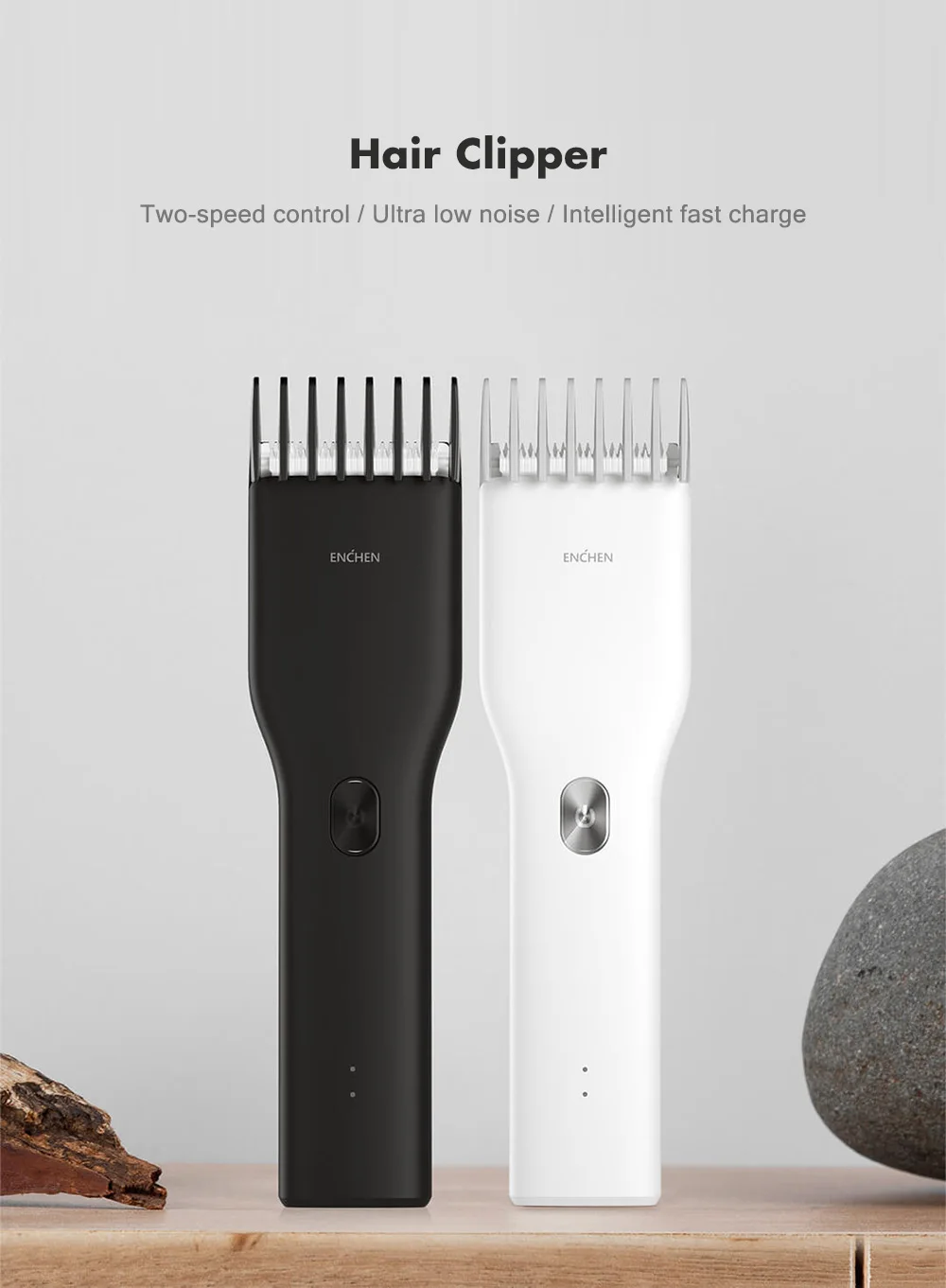 ENCHEN электрический триммер для стрижки волос для мужчин, usb-зарядка, триммер для бороды, антиприклеенные волосы, двухскоростной Керамический Резак, лезвие машинки для стрижки волос