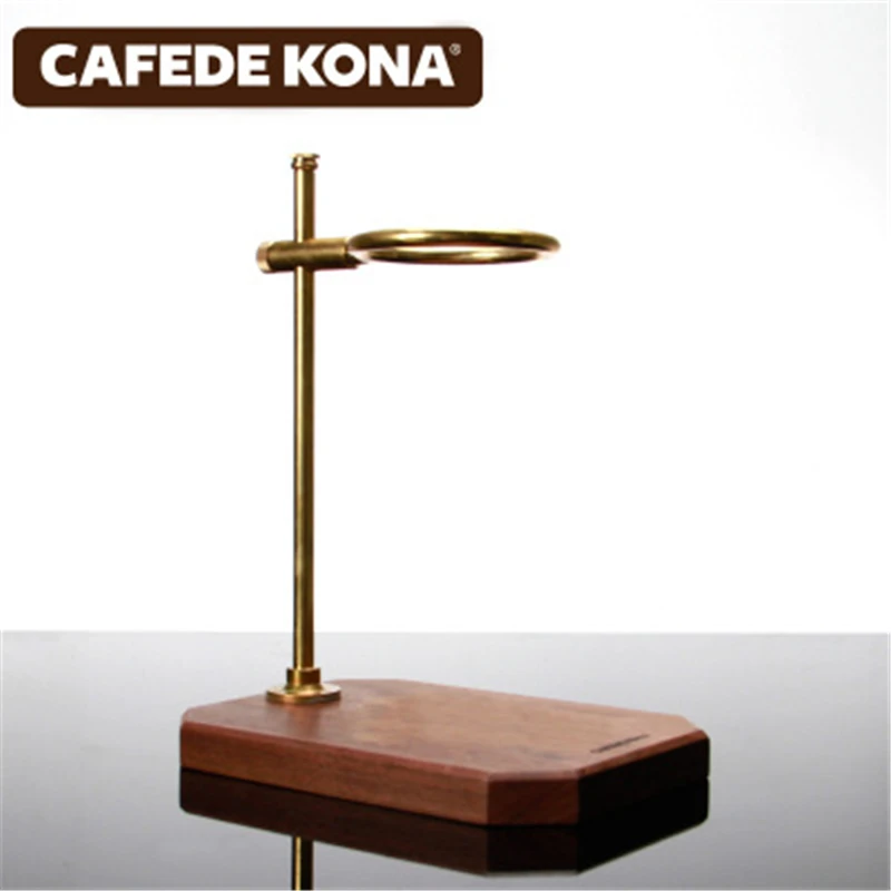 CAFEDE KONA ручной держатель для кофе грецкий орех Дырокол из чистой меди чашки с