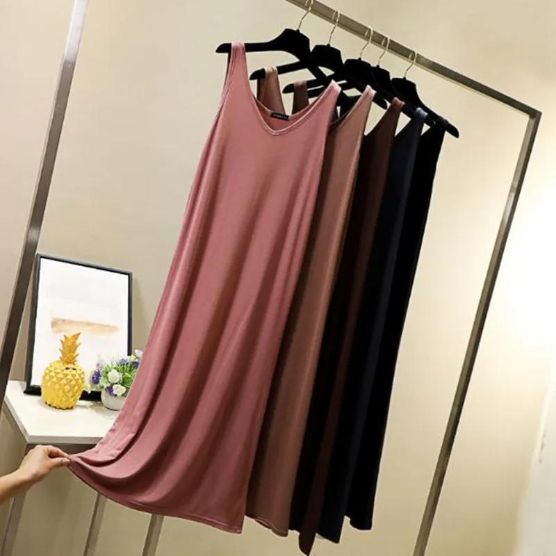 

Sexy sleepwear women new v-neck long dress modal cotton nightwear nightdress loose nightgowns female nightshirt women's nightie