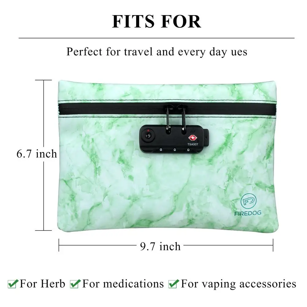 

Waterproof Travel Storage Bag Password Lock Deodorant Makeup Bag Smell Proof Bag