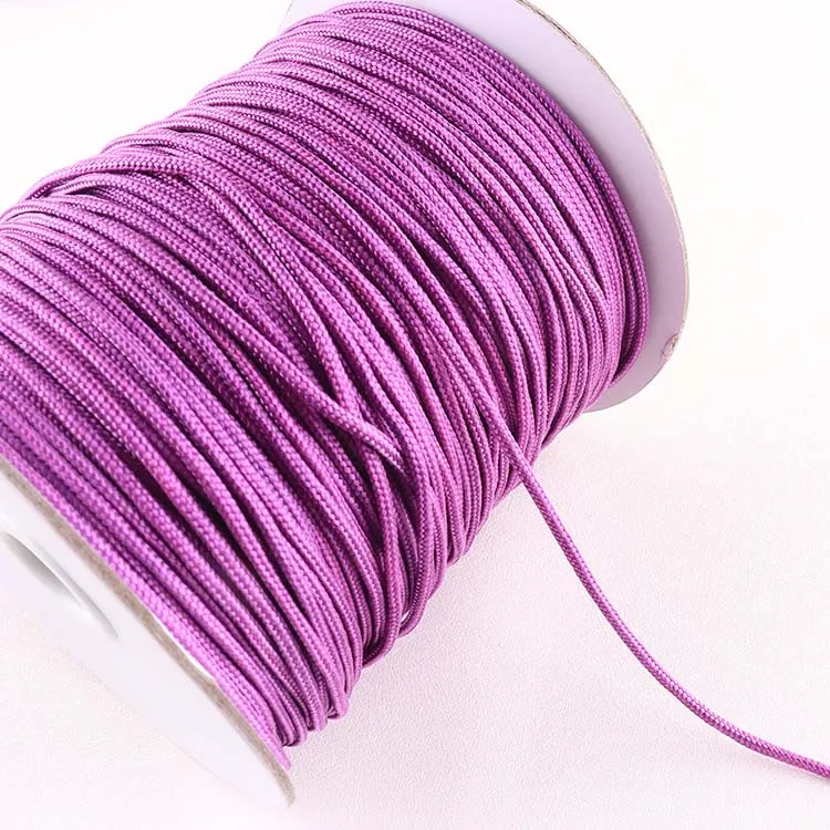 dark purple 50m 2 мм полипропиленовая веревка плетеная нейлоновая веревка темно-фиолетовый/розовый красный/серый для браслета домашний декорд в деревенском стиле Одежда линия ремесла поставки - Цвет: dark purple 50m