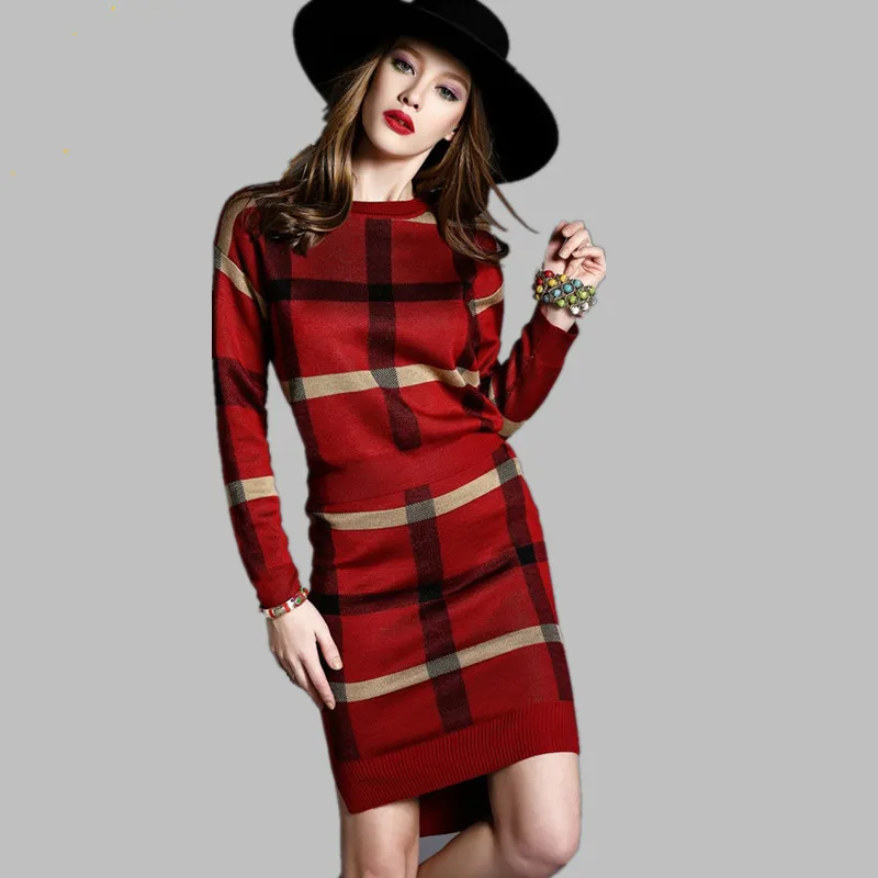 Женский трикотажный костюм в полоску элегантный повседневный из 2 предметов с