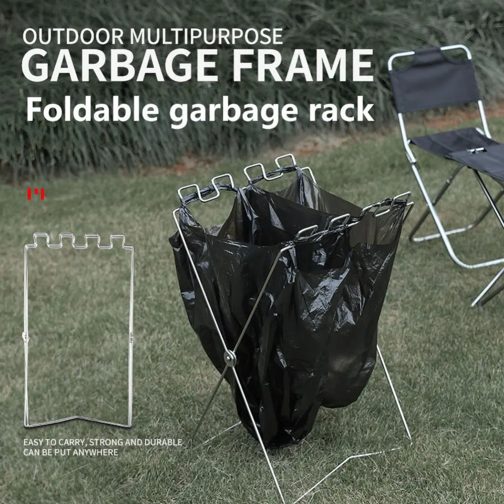 

Hamper Stand Trash Bag Holder Stand Sorting Kitchen Indoor Outdoor Use Camping Supply oldable Trash Bag Holder Hanging #568