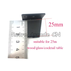 Коктейльные аркадные стеклянные зажимы, глубина 2526 мм, детальное порошковое покрытие, черная стальная настольная машина для шкафа, аксессуары