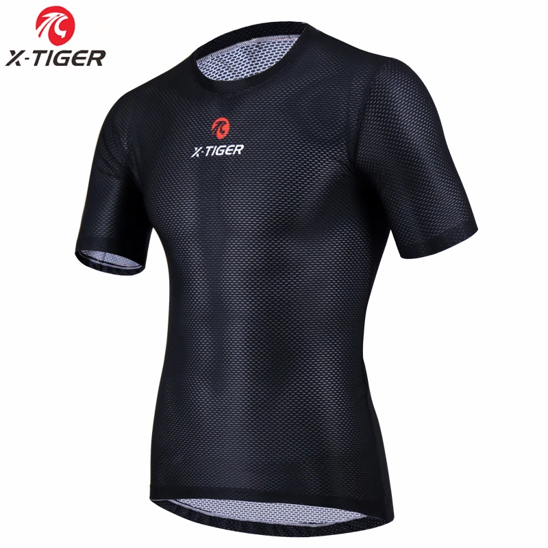 X-Tiger Pro велосипедная базовая одежда, крутая сетчатая Сверхлегкая велосипедная рубашка с коротким рукавом, дышащее нижнее белье, Джерси