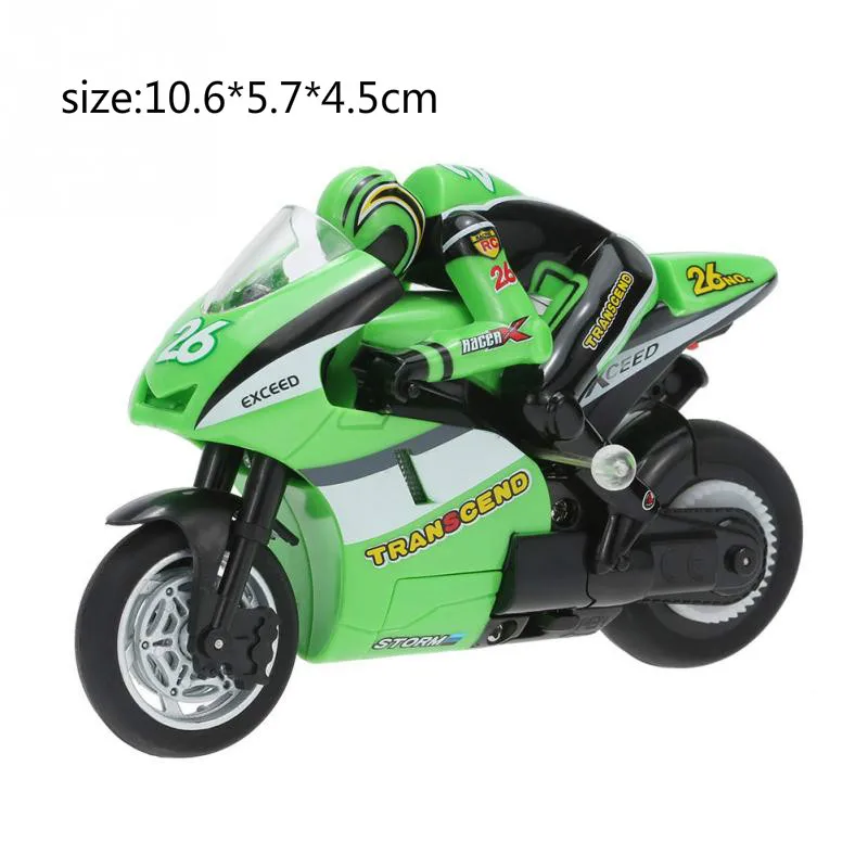 Green without box Creat Mini Moto RC мотоцикл электрический высокоскоростной нитро пульт дистанционного управления автомобиль перезарядка 2,4 Ghz гоночный мотоцикл мальчика игрушка подарок 8-15 - Цвет: Green without box