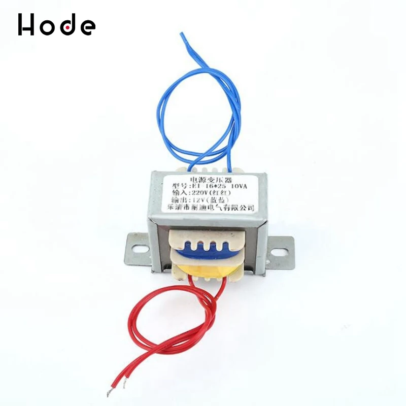 Проводе питания тип силовой трансформатор EI-16 * 25 10VA 220V/12V медь низкочастотный |