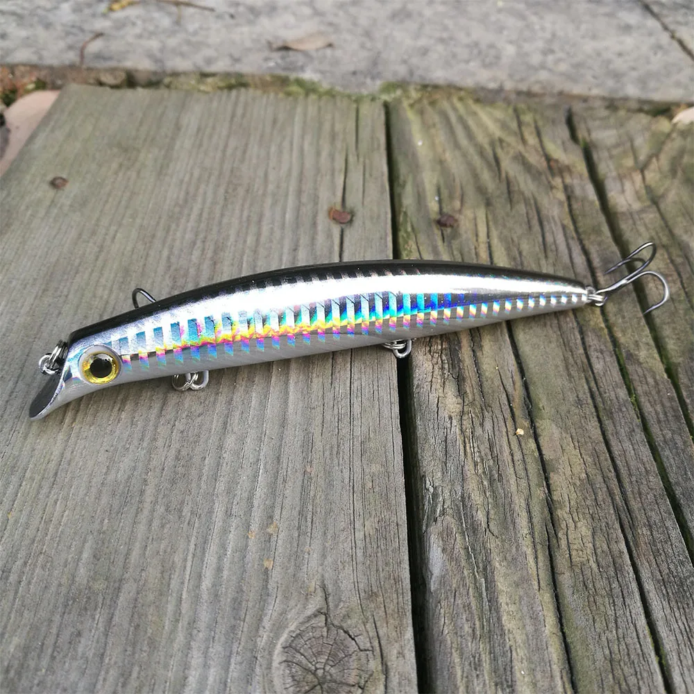 

1pcs Floating Minnow Popper Fishing Lure 12cm 13g Casting Carp Fishing Bait Quality Bass Lures