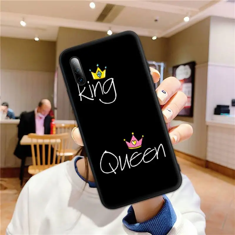 

King Queen Crown Phone Case for redmi 4X 5plus 6 6A7 7A 8 8A 9 note 4 8T 8pro 9 pro Case