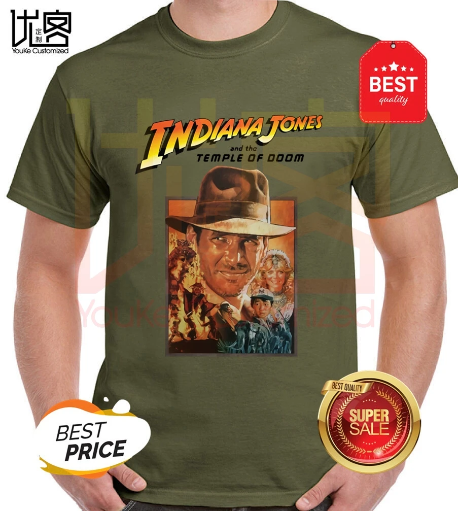 2020 Raiders of the Lost Ark movie t shirt men's women's 100% cotton short sleeves tops tee printed Crewneck casual t-shirt | Мужская