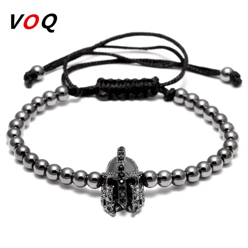 Новый дизайн черный CZ бусы из нержавеющей стали браслет с круглыми бусинами