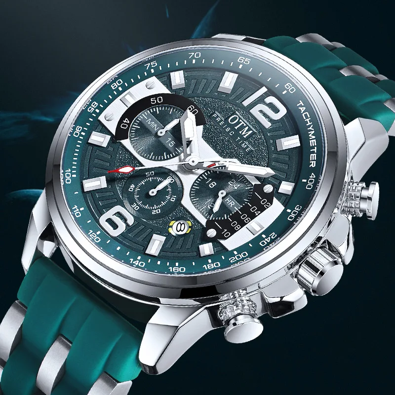 

2021 Men's Watches Top Brand Luxury Men Sport Chronograph Quartz Watch Waterproof Luminous Wristwatch Relogio Masculino