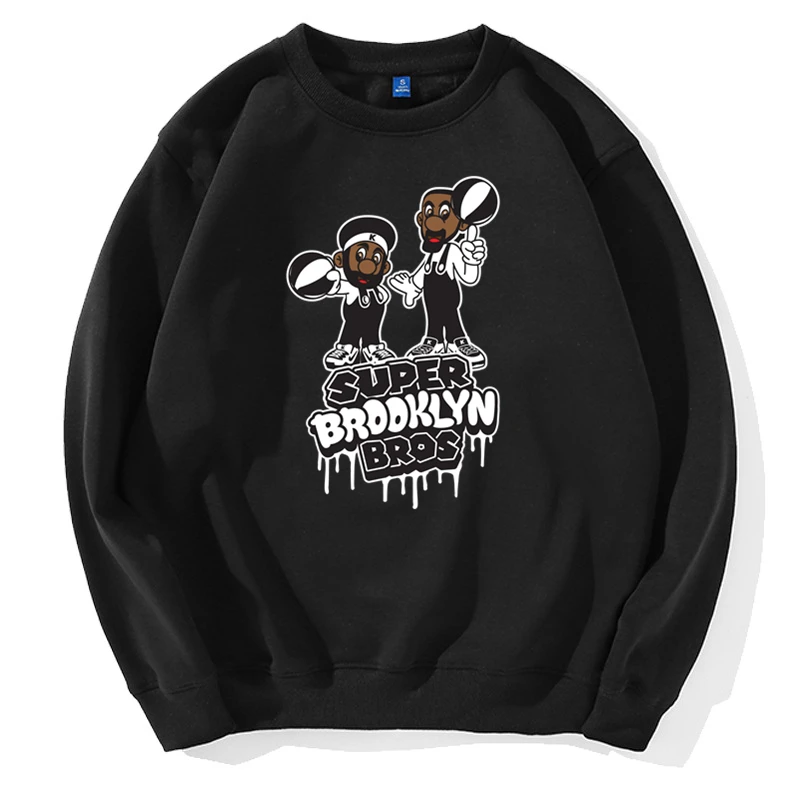 Баскетбольные толстовки Super Brooklyn Bros новые модные зимние теплые для влюбленных