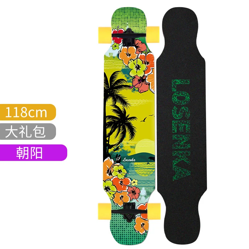 118cm 01 17% OFF ArdeaⅠ 118 см/46in Лонгборд Танцы Кленовый Скейтборд 7in Алюминиевая тележка 70*51 мм колеса длинная доска - Цвет: 118cm 01