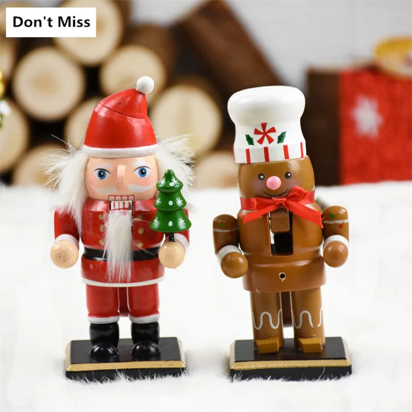 Рождественский подарок для детей деревянные куклы Санта Клаус Снеговик игрушка