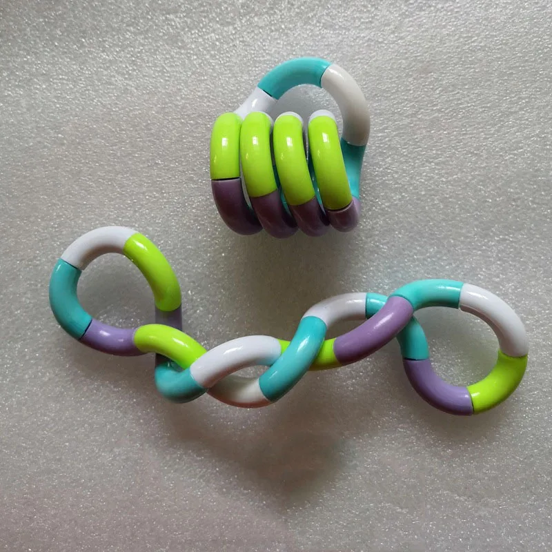 Tange de cuerda de anillo trenzado para aliviar el estr&eacute;s, juguete creativo para el ocio, educaci&oacute;n y descompresi&oacute;n-2