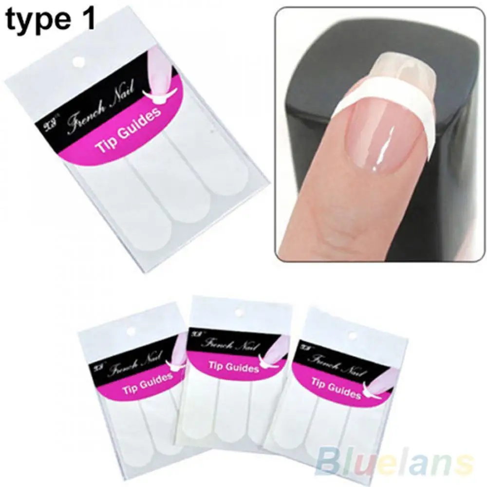 

48pcs/pack French Nail Stickers Manicure Strip Nail Art Form Finger Tip Guides Sticker DIY Line Tips Stickers & Decals