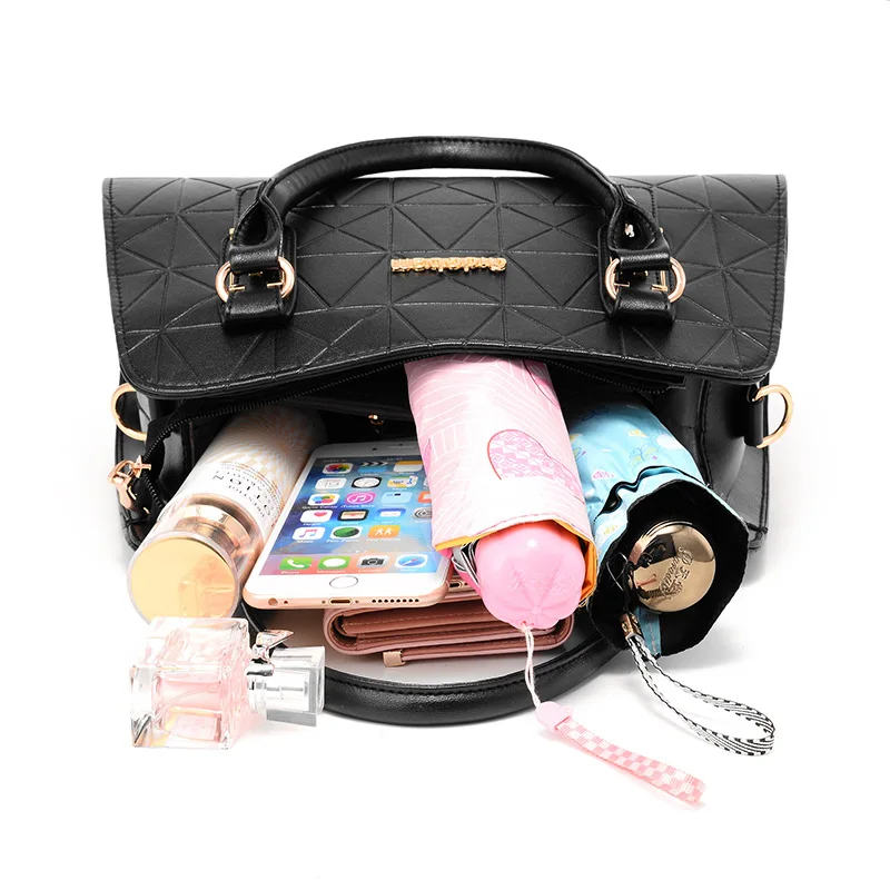 Деловая женская сумка высокого качества из искусственной кожи на плечо большая