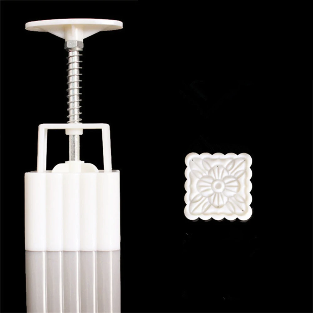 Square Flower Осенняя Праздничная Цветочная Форма для лунных пряников DIY ручное давление для теста и помадки формы для украшения торта инструменты Кондитерская выпечка инструмент TSLM1 - Цвет: Square Flower