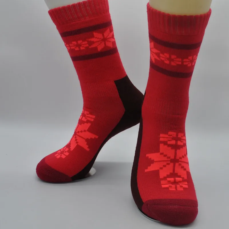 Мериносовая шерсть женские носки из флиса Термальность Теплые Рождественские