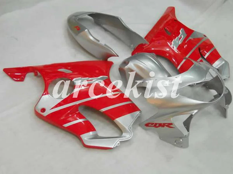 

New ABS Motorcycle bike Whole Fairings Kit Fit For HONDA CBR600 F4 1999 2000 99 00 FS Bodywork set Red silver